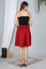 Load image into Gallery viewer, Trendy Rayon Maroon Solid Mini Skirt For Women