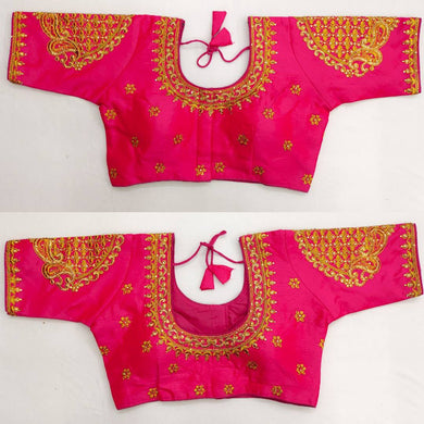 Classic Banglori Silk Embroidered Stitched Blouses