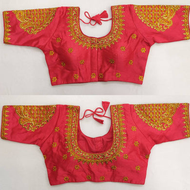 Classic Banglori Silk Embroidered Stitched Blouses