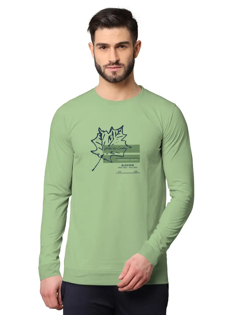 Stylish Fancy Cotton Blend Round Neck Long Sleeves Printed Sweatshirts Combo For Men Pack Of 2