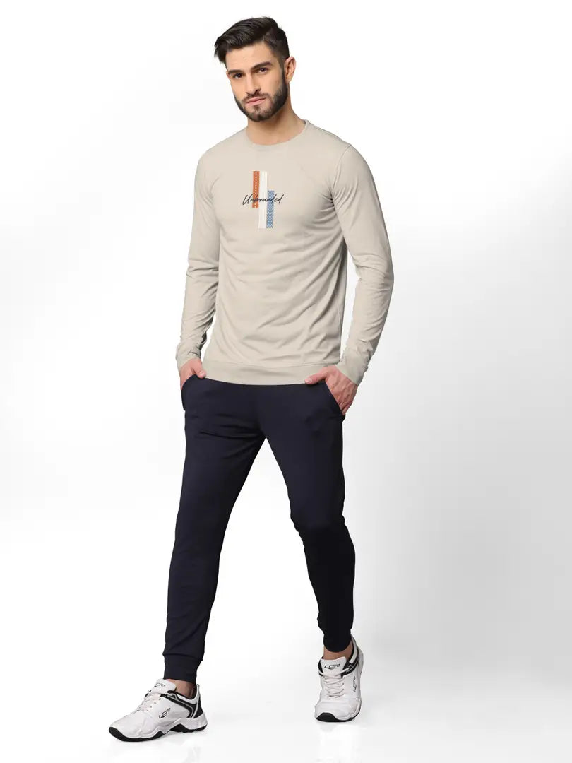 Stylish Fancy Cotton Blend Round Neck Long Sleeves Printed Sweatshirts Combo For Men Pack Of 2