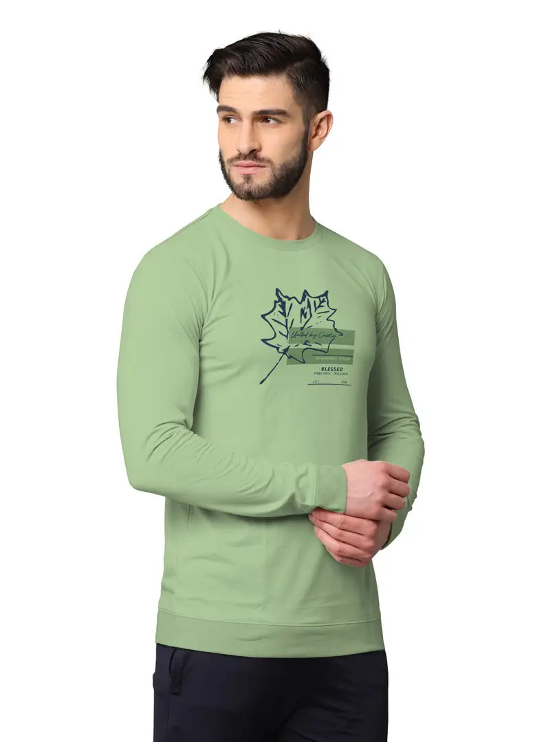 Stylish Fancy Cotton Blend Round Neck Long Sleeves Printed Sweatshirts Combo For Men Pack Of 2