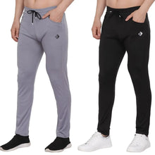 Load image into Gallery viewer, Classic Polyester Solid Track Pants for Men, Pack of 2
