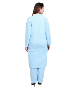 Classic Velvet Solid  Kurta Bottom Set for Women