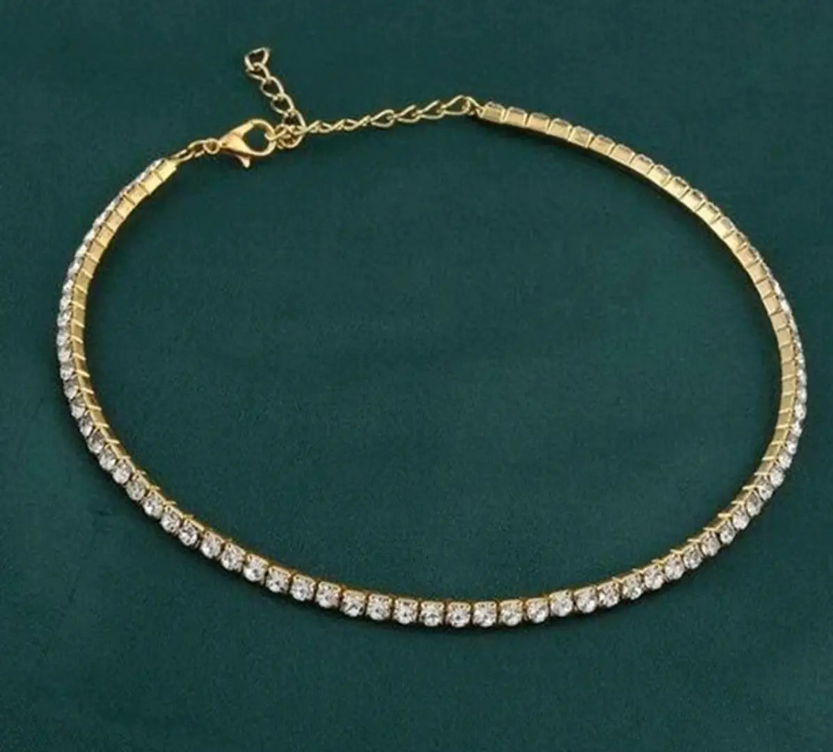 Ethnic Single Layer Necklace For Girls  Women (1 Layer-Gold Pe White)