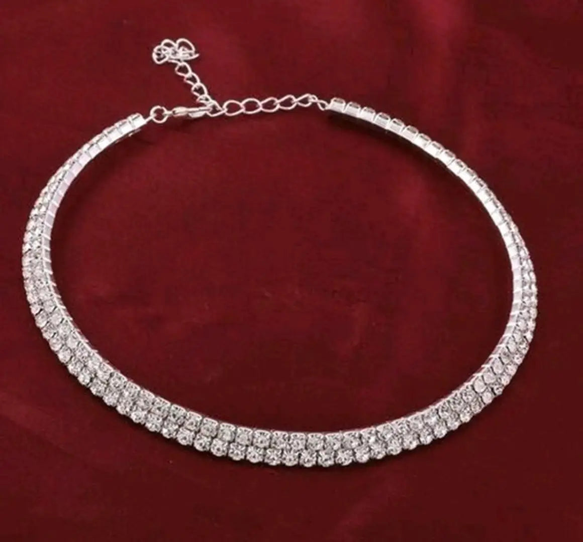 Ethnic Double Layer Necklace For Girls  Women (2 Layer Necklace-Silver)