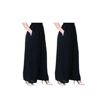 Load image into Gallery viewer, Attractive Solid Cotton Blended Flared Trousers Combo For Women Pack Of 2