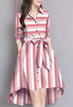 Load image into Gallery viewer, Classic Cotton Striped Dresses for Women