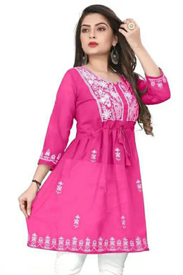 Classic Georgette Embroidered Kurtis for Women