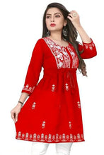 Load image into Gallery viewer, Classic Georgette Embroidered Kurtis for Women