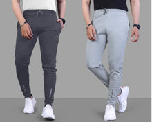 Load image into Gallery viewer, Suzaro Combo Mens Relaxed Lycra Track Pants / Regular Fit Jogger / Sport Wear Lower /Perfect Gym Pants /Stretchable Running Trousers /Nightwear and Daily Use Slim Fit Track Pants with Zipper with Bot