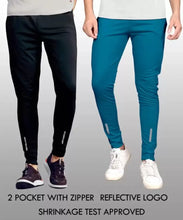 Load image into Gallery viewer, Suzaro Combo Mens Relaxed Lycra Track Pants / Regular Fit Jogger / Sport Wear Lower /Perfect Gym Pants /Stretchable Running Trousers /Nightwear and Daily Use Slim Fit Track Pants with Zipper with Bot