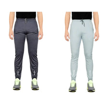 Load image into Gallery viewer, Combo Mens Relaxed Lycra Track Pants / Regular Fit Jogger / Sport Wear Lower /Perfect Gym Pants /Stretchable Running Trousers /Nightwear and Daily Use Slim Fit Track Pants with Zipper with Both Size