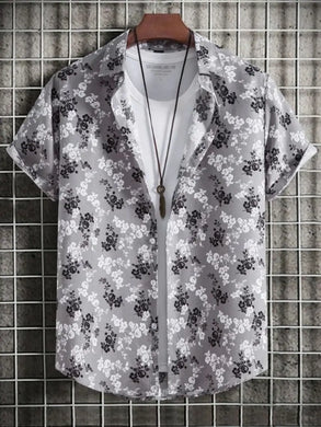 Trendy Lycra Printed Short Sleeves Casual Shirt For Men