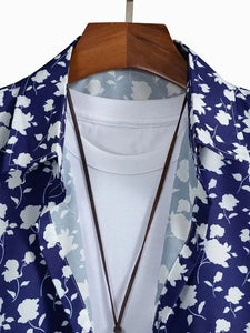Trendy Lycra Printed Short Sleeves Casual Shirt For Men