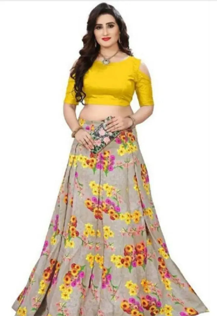 Satin Semi Stitched Lehanga Choli