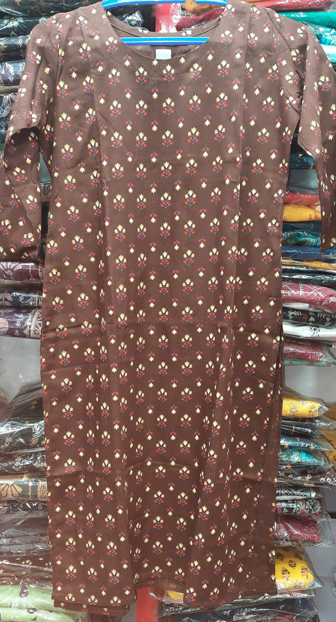 Multi Design 14KG Rayon printed Kurtis for women