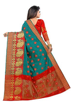 Load image into Gallery viewer, Women&#39;s Cotton Silk Jacquard Saree With Blouse