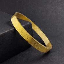 Load image into Gallery viewer, High Polished Stainless Steel Designer Gold Plated Kada for Unisex