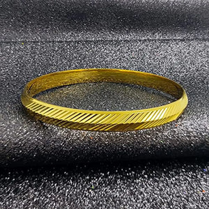 Saizen Gold-Plated Brass Punjabi Kada Bangle Kada for Mens