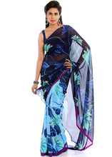 Load image into Gallery viewer, Multicoloured Georgette Saree with Blouse piece