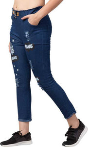 Solid Dark Blue Bang Bang Joggers for Women