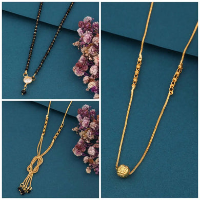 New Stylish Pack Of 3 Piece combo Women Mangalsutra Set