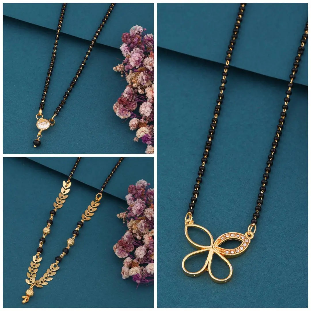 New Stylish Pack Of 3 Piece combo Women Mangalsutra Set