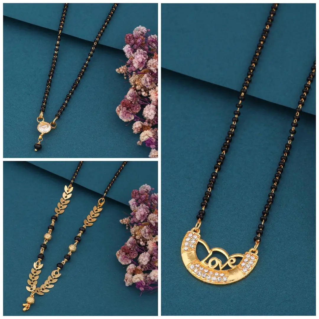 New Stylish Pack Of 3 Piece combo Women Mangalsutra Set