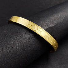 Load image into Gallery viewer, High Polished Stainless Steel Designer Gold Plated Kada for Unisex