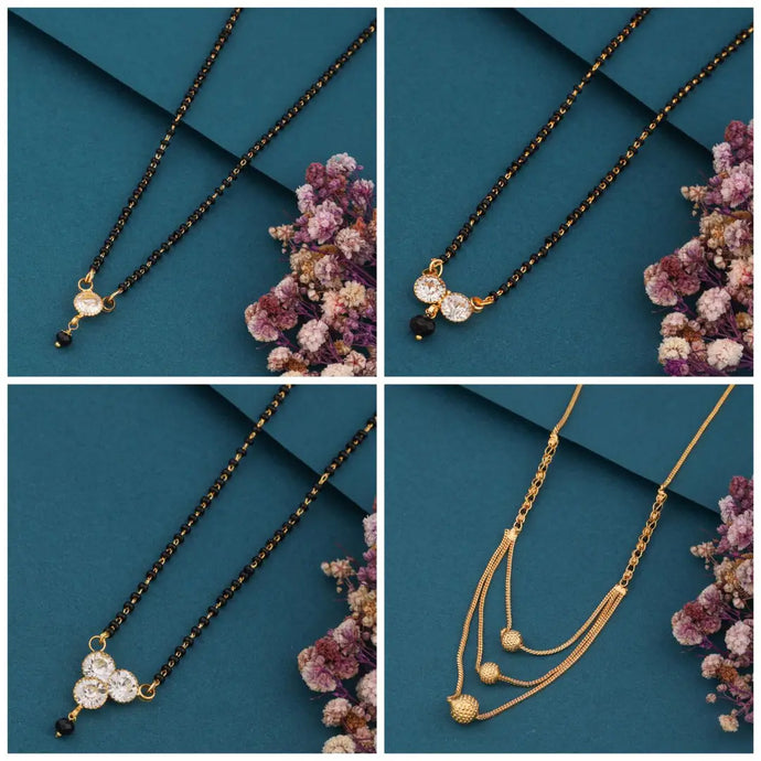 New Stylish Pack Of 4 Combo Women Mangalsutra Set