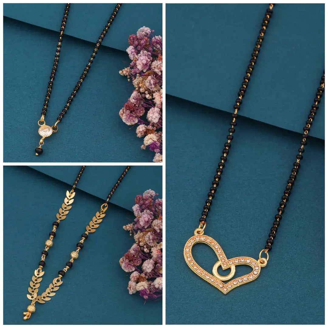 New Stylish Pack Of 3 Piece combo Women Mangalsutra Set