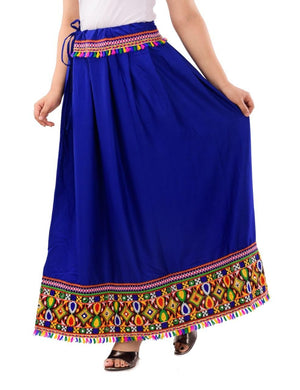 Women's Rayon Embroidered Skirts
