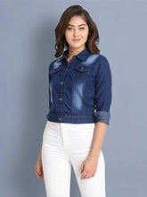 Load image into Gallery viewer, Women&#39;s Denim Solid Jacket