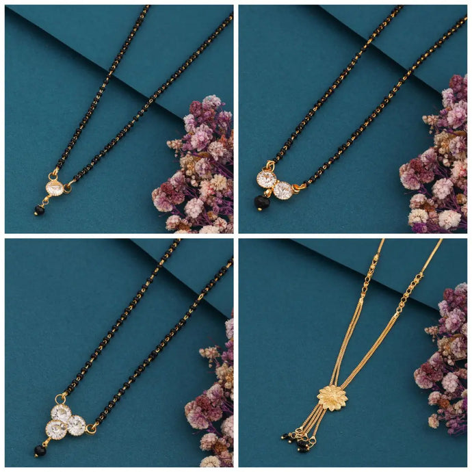 New Stylish Pack Of 4 Combo Women Mangalsutra Set