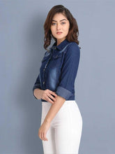 Load image into Gallery viewer, Women&#39;s Denim Solid Jacket