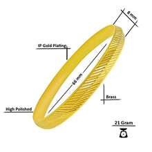 Load image into Gallery viewer, Saizen Gold-Plated Brass Punjabi Kada Bangle Kada for Mens