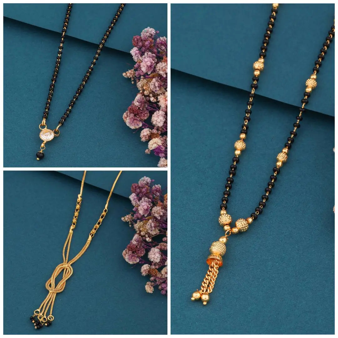 New Stylish Pack Of 3 Piece combo Women Mangalsutra Set