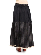 Load image into Gallery viewer, Elegant Black Rayon Printed Flared Skirts For Women