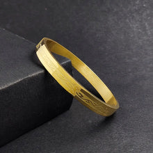 Load image into Gallery viewer, High Polished Stainless Steel Designer Gold Plated Kada for Unisex