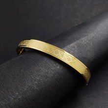 Load image into Gallery viewer, High Polished Stainless Steel Designer Gold Plated Kada for Unisex