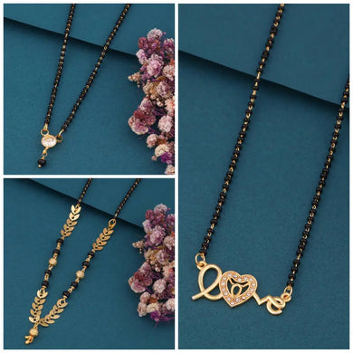 New Stylish Pack Of 3 Piece combo Women Mangalsutra Set