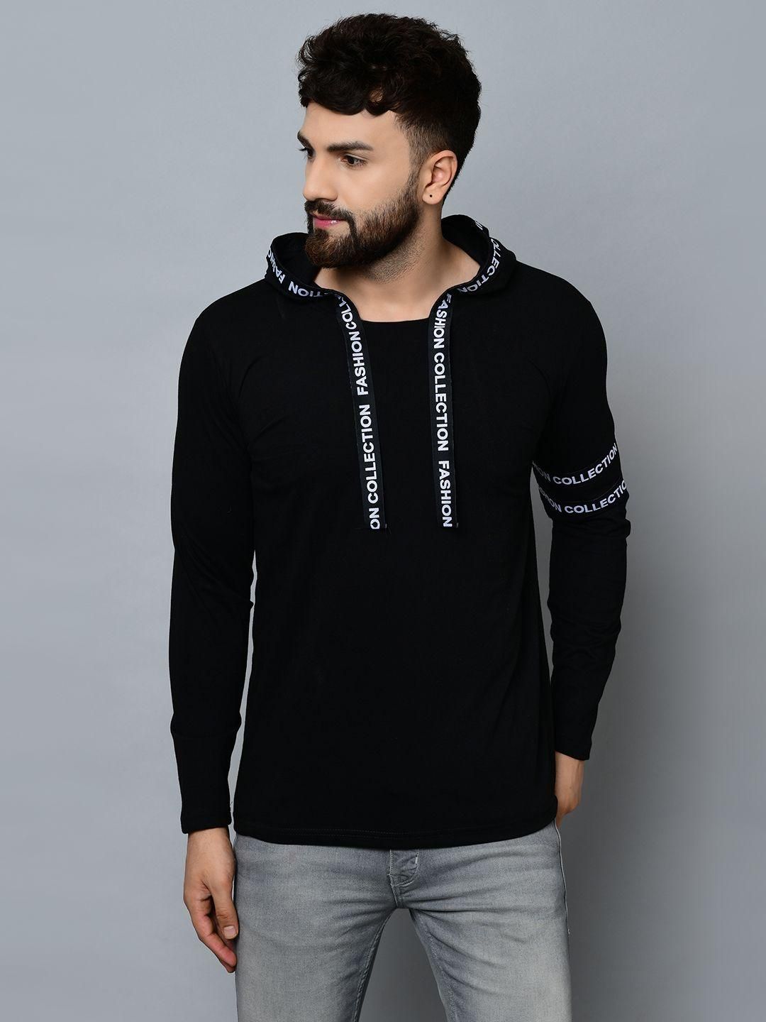 Shirt with hoodie online cap