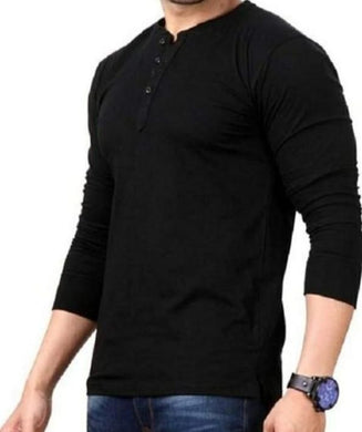 Cotton Solid Full Sleeves T-Shirt