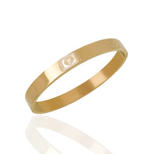 Load image into Gallery viewer, High Polished Stainless Steel Designer Gold Plated Kada for Unisex