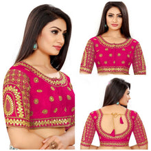 Load image into Gallery viewer, Latest Attractive Art Silk Embroidered Stitched Blouse