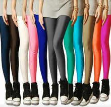 Load image into Gallery viewer, Women&#39;s Shinner lycra Leggings in Green and Leaf Green,  COD is not available for this item