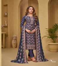 Load image into Gallery viewer, Bipson Brand  Premier Gulnnar Kurti  collection in 8 colors  Navy blue