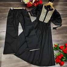 Load image into Gallery viewer, Reliable Magic Cotton Embroidered Kurta With Pant Set For Women