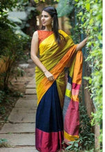 Load image into Gallery viewer, Attractive Handloom Cotton Silk Saree with Blouse piece - SVB Ventures 